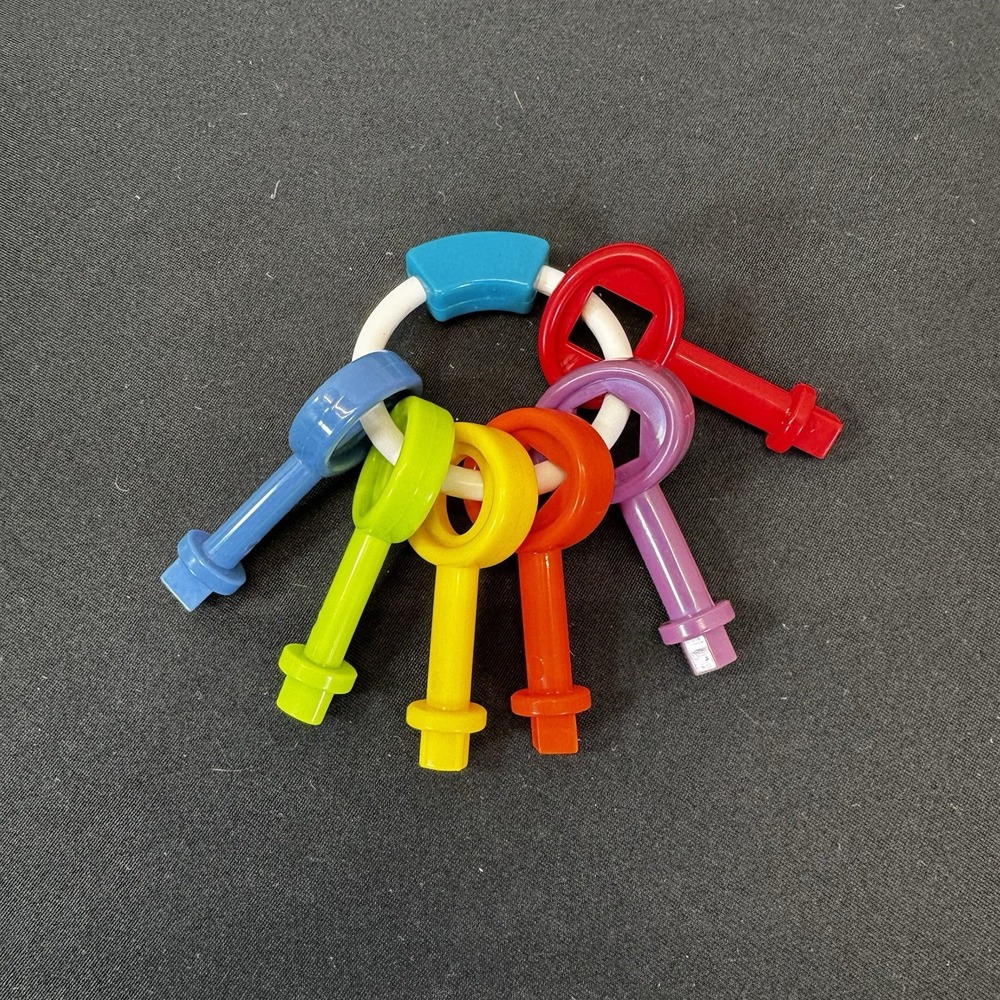 Battat House‎ Shape Sorter Replacement Keys Set of 6 Multi Color Toddler Toy